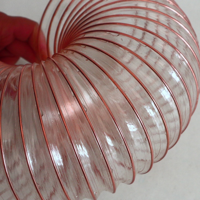 6 Inch Flexible PU Air Chemical Resistant Duct Hose for Vacuums Air Systems Dust Collection Ventilation Extruding Custom Cutting